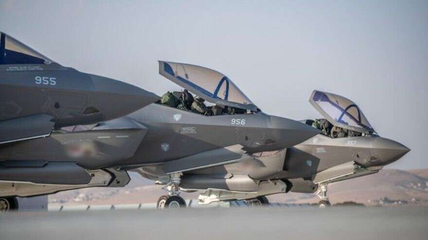 Israel Accelerates Preparations Against Iran, as New F-35s Arrive Three IDF F-35i “Adir” aircraft upon their arrival at Israel's Nevatim Air Force Base on Sunday, Nov. 13, 2022. The aircraft significantly boost Israel's aerial capabilities against enemies like Iran.