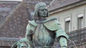 Statue von Adrian von Bubenberg in Bern, Schweiz.