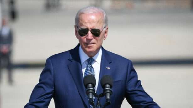 U.S. President Joe Biden speaks during a ceremony at Ben-Gurion Airport near Tel Aviv, July 13, 2022.