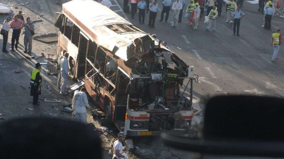 Der Terroranschlag auf einen Jerusalemer Bus im Jahr 2003, bei dem Sarri Singer fast ums Leben gekommen wäre.