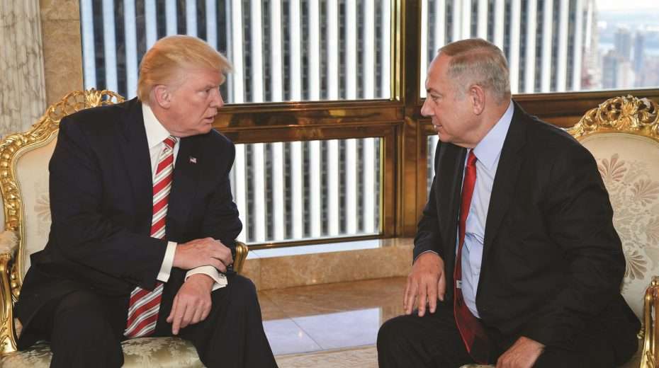 Netanjahu und Trump treffen sich 2016 im Trump Tower in New York.