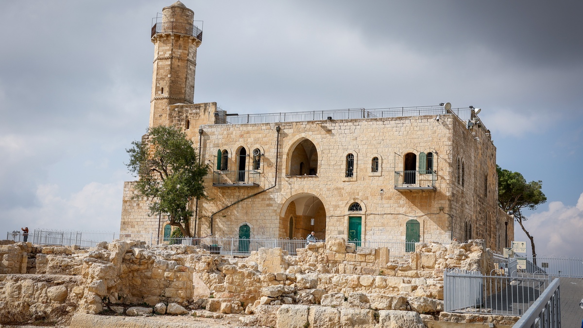 The tomb of the biblical prophet Samuel in northern Jerusalem.