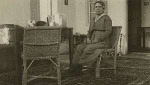 Henrietta Szold at her home in Jerusalem in 1922.