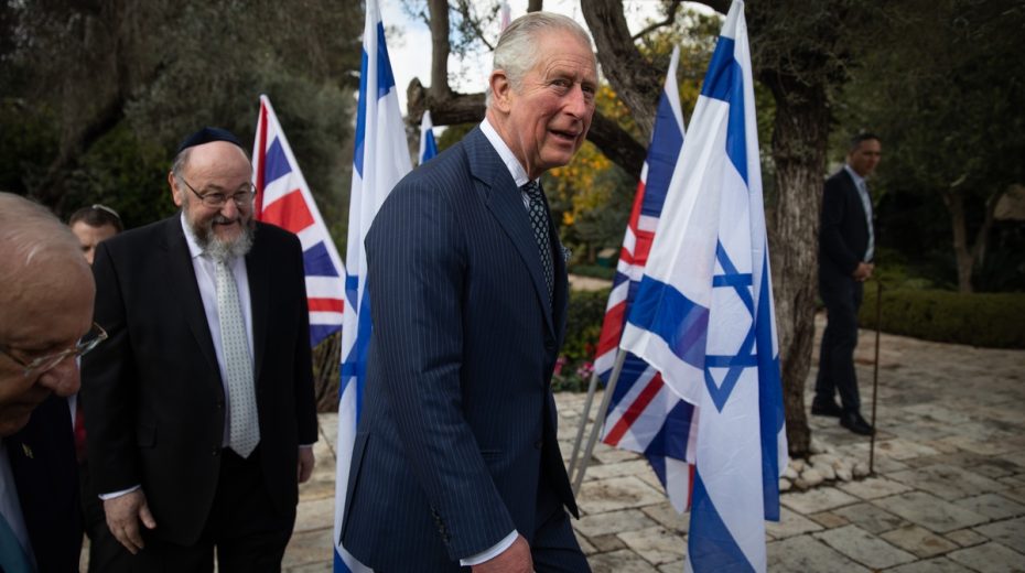 Chief Rabbi’s Praise for New King King Charles III and UK Chief Rabbi Ephraim Mirvis visiting Israel together in 2020. Photo by Hadas Parush/Flash90