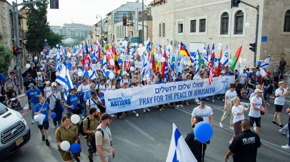 Christians Honor Israel With “March of the Nations” Israel is very happy to have the support of the nations. Photo courtesy of Jobst Bittner