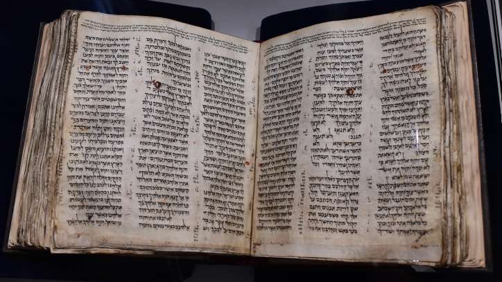 Oldest Hebrew Bible Bought for Israeli Museum for Over $38 Million View of an early 10th-century Hebrew Bible, the "Codex Sassoon," at the ANU Museum of the Jewish People. Photo by Tomer Neuberg/Flash90