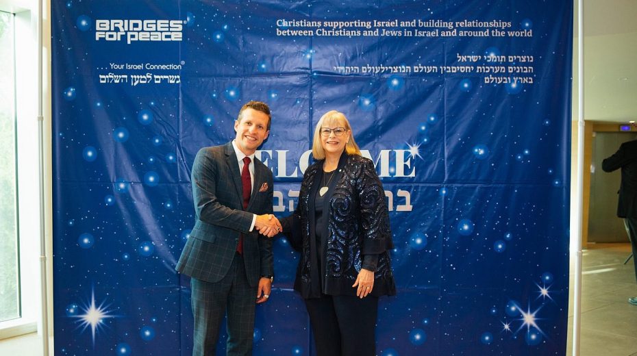 Evangelical Leader Decries Mainstream Church Efforts to Malign Israel Rev. Peter Fast, CEO-elect of Bridges for Peace, and his predecessor, Rev. Rebecca Brimmer, in Jerusalem, June 13, 2023. Courtesy of Bridges for Peace.