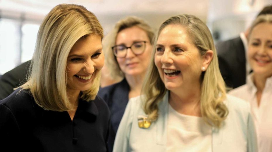 Ukrainian First Lady Learns How Israel Deals With War Trauma and Injuries Ukrainian First Lady Olena Zelenska (left) with Israeli First Lady Michal Herzog at Sheba Medical Center in Tel Aviv. Ukraine is eager to learn from Israel's war experience. Photo by Olena Zelenska/TPS