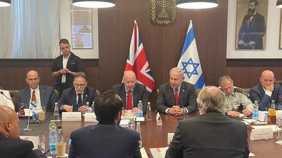 Israel, Britain hold first national security dialogue Israeli and British representatives conduct a strategic dialogue in Jerusalem, July 18, 2023. Credit: Courtesy.