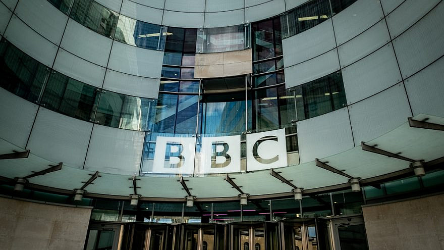 BBC Reluctantly Apologizes Over Outrageous Anti-Israel Claim BBC headquarters at Portland Place in London. Photo by Willy Barton/Shutterstock.