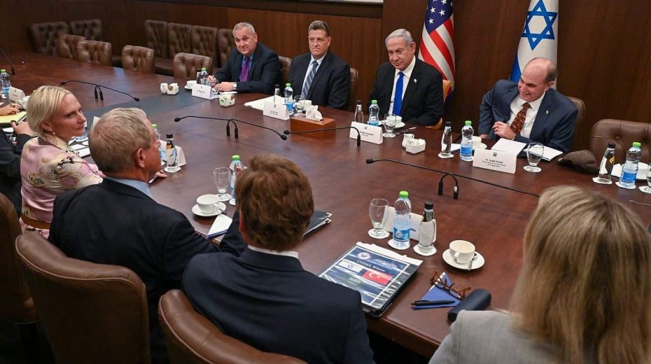 Netanyahu talks artificial intelligence with visiting congressional delegation Israeli Prime Minister Benjamin Netanyahu in Jerusalem with a delegation of U.S. Congress members, led by Rep. Joe Wilson (R-S.C.) on Aug. 22, 2023. Photo by Kobi Gideon/Government Press Office, Israel. | Kobi Gideon/Government Press Office, Israel