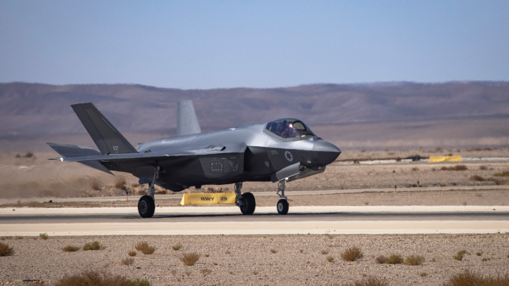 Israel’s use of the F-35 benefits the US An Israel Air Force F-35 on the runway at an airbase in the southern Negev. Photo by Olivier Fitoussi/Flash90
