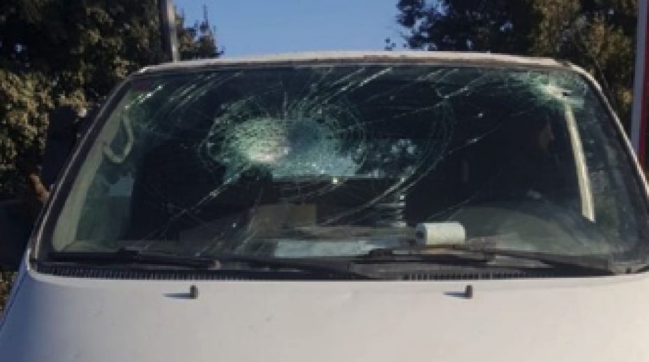 Israeli driver wounded as rock-throwing terror escalates At least one Jewish driver was lightly wounded when Palestinian terrorists pelted Israeli vehicles in central Samaria, Aug. 7, 2023. Photo by Shiloh Security.
