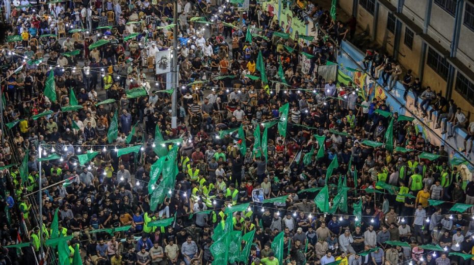 A Hamas rally in Rafah, in the southern Gaza Strip, on Oct. 27, 2022. Photo by Abed Rahim Khatib/Flash90.