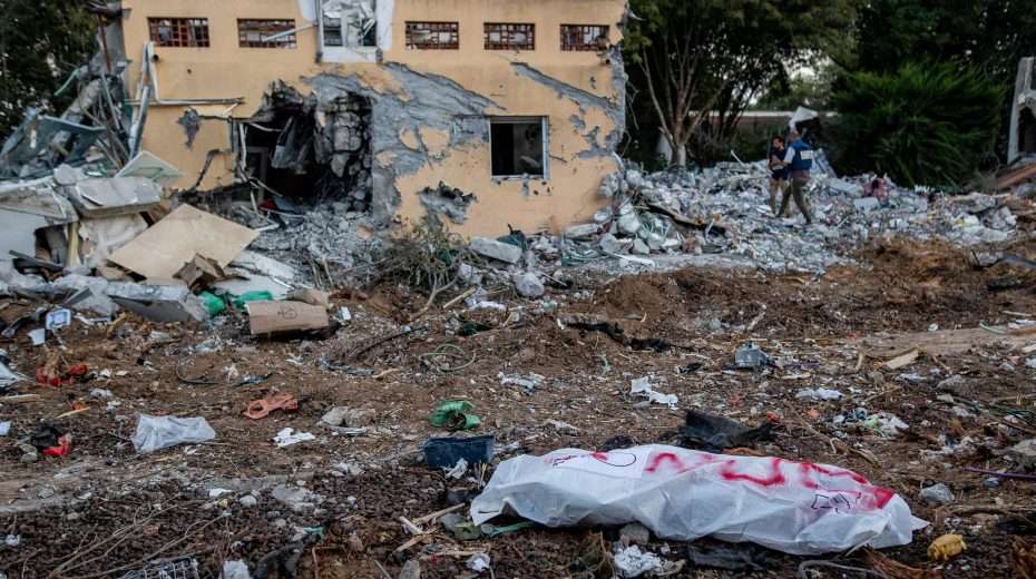 Every kibbutz and moshav in the south was attacked A picture of destruction at Kibbutz Be'eri following the deadly Hamas attack on Shabbat. Photo: Oren Ben Hakoon/Flash90