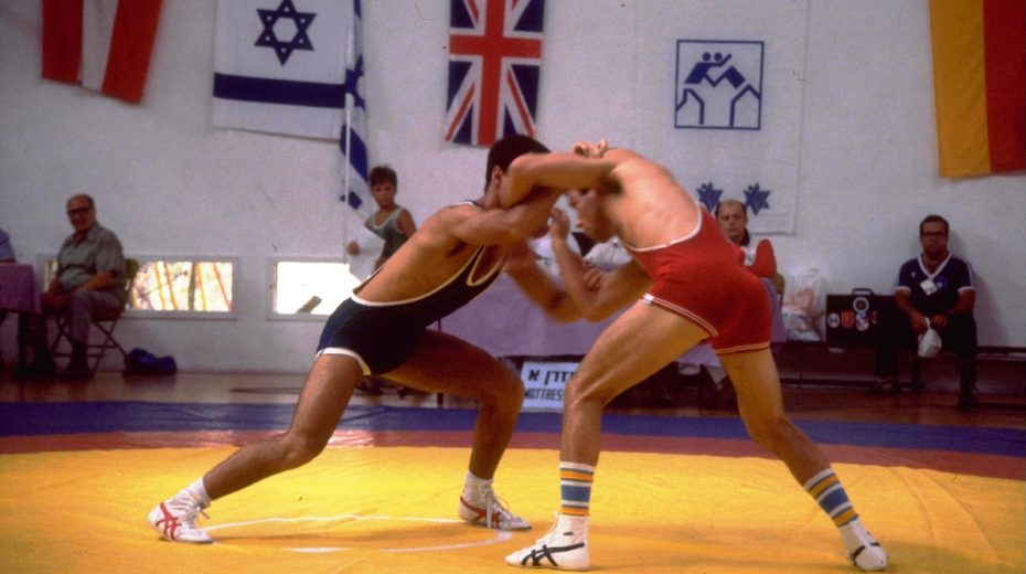 A wrestling competition during the 12th Maccabia Games. Photo by Saar Yaacov/GPO