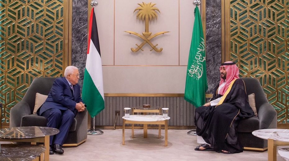 Why the Palestinians are pariahs in the Arab world Palestinian Authority leader Mahmoud Abbas with Saudi Crown Prince Mohammed bin Salman in Jeddah, Saudi Arabia, April 18, 2023. Source: Saudi Foreign Ministry/Twitter.