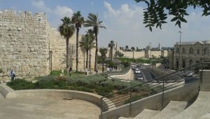 Rejoice, rejoice, Emmanuel, shall come to thee, O Israel! A view of Jerusalem’s Old City wall, looking towards Jaffa Gate. Photo: Charles Gardner