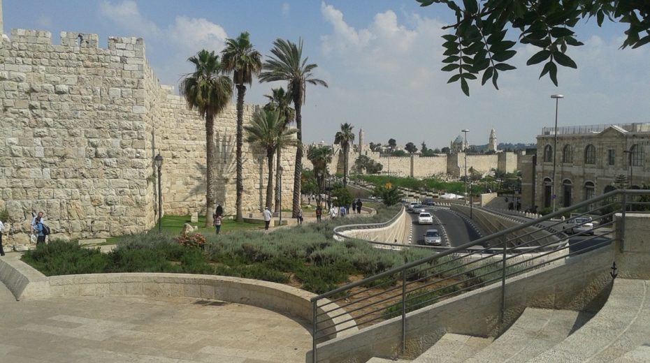 Rejoice, rejoice, Emmanuel, shall come to thee, O Israel! A view of Jerusalem’s Old City wall, looking towards Jaffa Gate. Photo: Charles Gardner