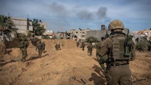 Israeli troops operating in the Hamas-ruled Gaza Strip, Dec. 12, 2023. Credit: IDF.