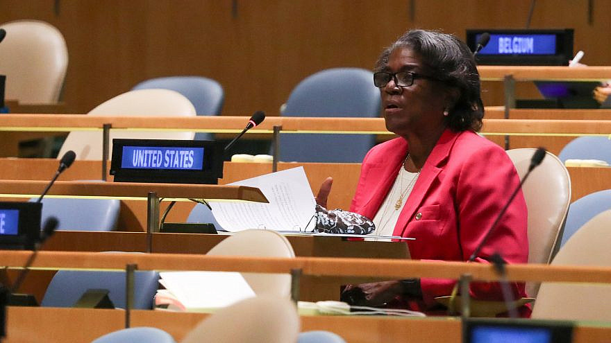 US Ambassador to the UN Linda Thomas-Greenfield. Source: Ambassador Linda Thomas-Greenfield via Twitter.