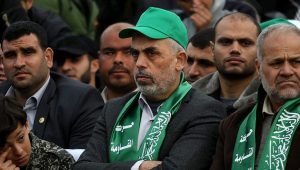 Hamas leader in Gaza Yahya Sinwar attends a rally in Gaza City celebrating the Islamist movement's 31st anniversary, Dec. 16, 2018. Photo by Abed Rahim Khatib/Flash90.