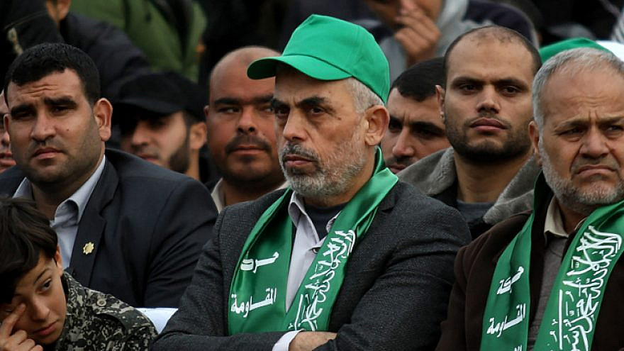 Hamas leader in Gaza Yahya Sinwar attends a rally in Gaza City celebrating the Islamist movement's 31st anniversary, Dec. 16, 2018. Photo by Abed Rahim Khatib/Flash90.