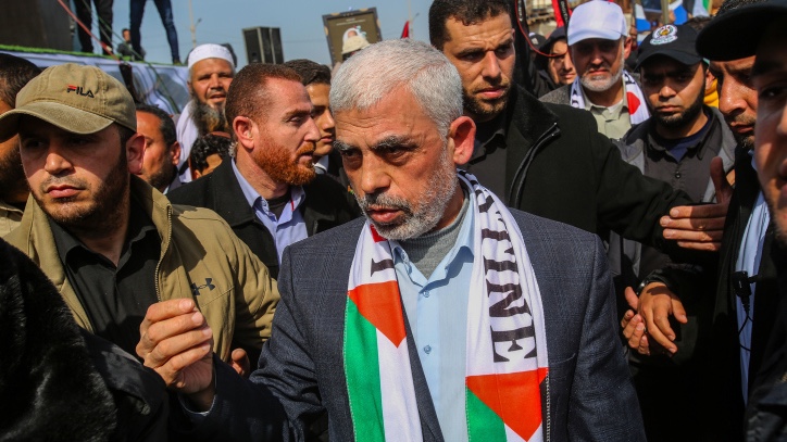 Hamas leader Yahya Sinwar, the most wanted man in Israel. Photo by Attia Muhammed/Flash90