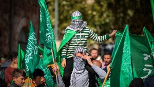 Palestinians rally in Hebron in support of Hamas terrorism, Dec. 8, 2023. Photo by Wisam Haslmaoun/Flash90.
