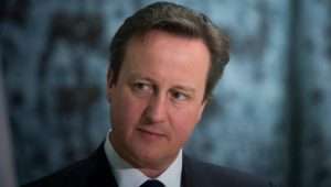 Then-British Prime Minister David Cameron during a visit to Jerusalem in 2014. Photo by Yonatan Sindel/Flash90