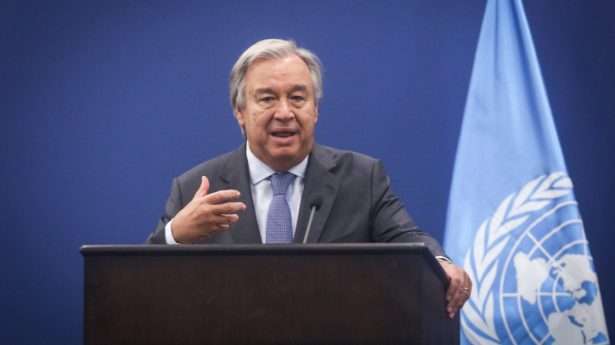 Secretary-General of the United Nations António Guterres claims he had little or no knowledge of Hamas terror tunnels in Gaza. Photo by Flash90