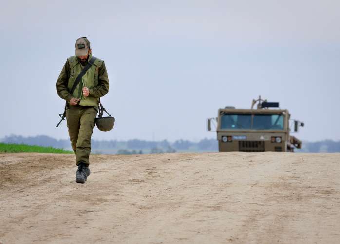 Israelis reservists don't want to go home until the job is finished. Otherwise, their families will never be safe. Photo by Moshe Shai/FLASH90