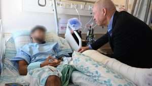 sraeli Defense Minister Yoav Gallant visits a soldier who was wounded in Jenin, June 20, 2023. Photo by Nicole Laskavi/Israeli Defense Ministry.