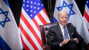 US President Joe Biden in Tel Aviv on Oct. 18, 2023. Photo by Miriam Alster/Flash90.