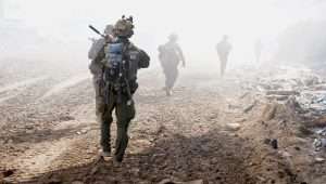 Israeli forces on patrol in the Gaza Strip, Feb. 3, 2024. Credit: IDF.