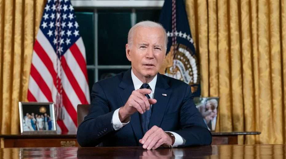 U.S. President Joe Biden addresses the nation about the response to the recent Hamas terrorist attacks in Israel and Russia’s ongoing war on Ukraine on Oct. 19, 2023 in the Oval Office. Credit: Oliver Contreras/White House.