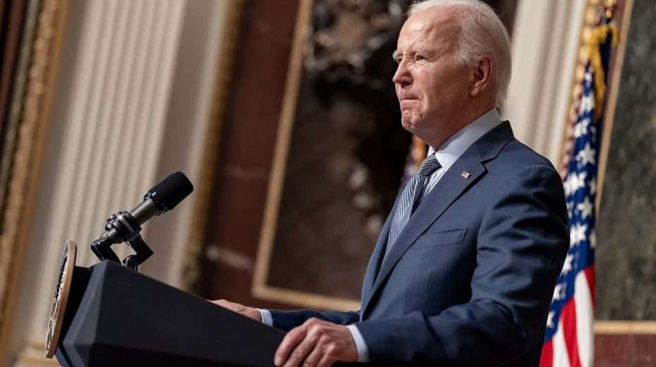 US President Joe Biden addresses a group of Jewish Community leaders about his support for Israel following the recent Hamas terrorist attacks and his work to combat antisemitism on Oct. 11, 2023, in the Indian Treaty Room of the Eisenhower Executive Office Building at the White House. Credit: Adam Schultz/White House.