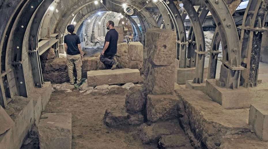 The Pilgrimage Road excavations in the City of David. Photo: Emil Eladjem/Israel Antiquities Authority.