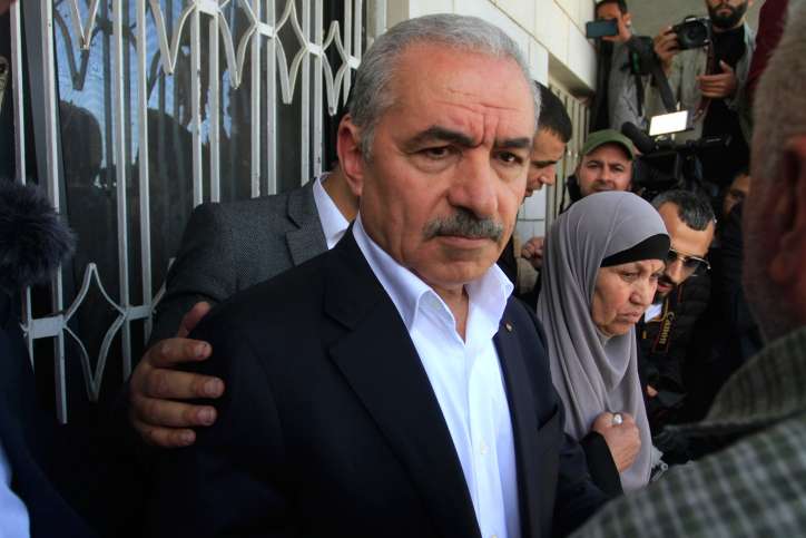 Palestinian Prime Minister Mohammad Shtayyeh visits in the West Bank town of Hawara, near Nablus, March 1, 2023. Photo by Nasser Ishtayeh/Flash90