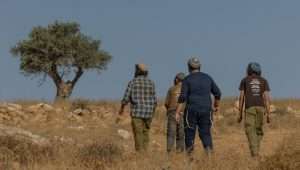 Jewish settlers near the outpost of Ramat Migron, on September 8, 2023. Photo by Chaim Goldberg/Flash90
