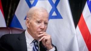 US President Joe Biden in Tel Aviv, Oct. 18, 2023. Photo by Miriam Alster/Flash90.