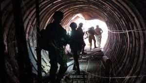 A Hamas tunnel in the Gaza Strip, December 2023. Credit: IDF.