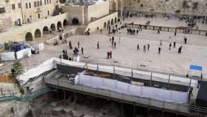 The archaeological site at the Western Wall Plaza. Credit: Israel Antiquities Authority.