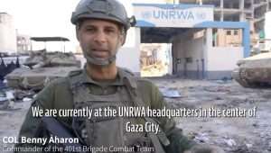 Israeli forces expose the complicity of UNRWA in Hamas terrorism. Screenshot