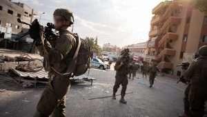 Israeli troops during operational activities in the Gaza Strip, Feb. 18, 2024. Credit: IDF.