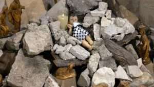 Christmas 2023 in Bethlehem: Jesus as a “Palestinian” amid the rubble of the Gaza Strip. Photo: screenshot