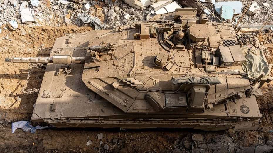 An IDF tank during operations in the Gaza Strip, March 2, 2024. Credit: IDF.