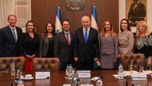 The evangelical delegation meets Prime Minister Benjamin Netanyahu in Jerusalem. Courtesy.