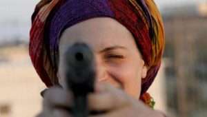 A Jewish resident of Judea and Samaria practices shooting, Sept. 21, 2011. Photo by Nati Shohat/Flash90.