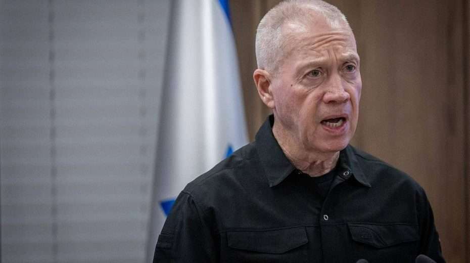 Israeli Defense Minister Yoav Gallant in Jerusalem on Dec. 26, 2023. Photo by Chaim Goldberg/Flash90.